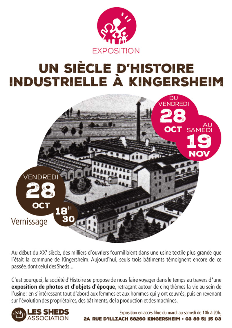 Affiche Un siècle d'histoire industrielle à Kingersheim