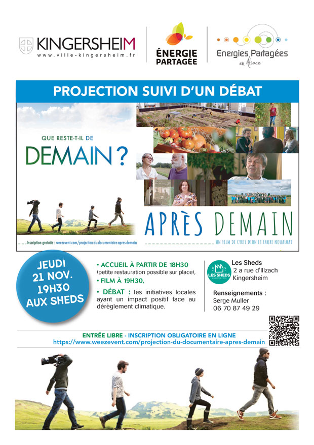 Affiche « Après-demain » avec Energies Partagées en Alsace